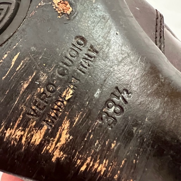 AGL Classic Brown Genuine Leather Ankle Boots Rounded Toe Heel 38.5 8.5 - Picture 11 of 13